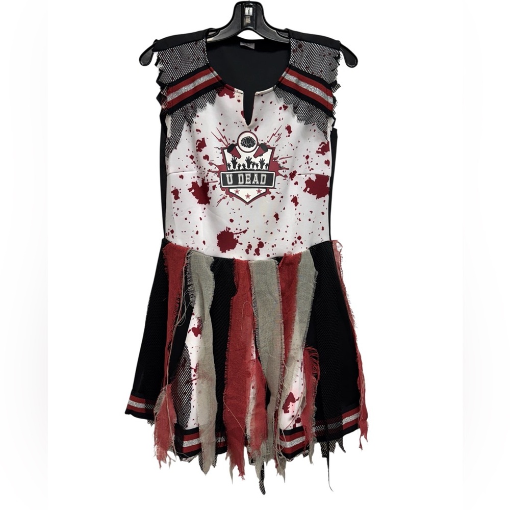 Zombie Cheerleader Red Splatter Spirit of Halloween Dress Size Medium